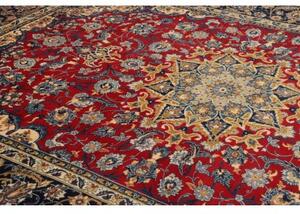 Tappeto Nadjafabad Medaglione Floreale Rosso Blu Scuro 300x390 Cm