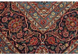 Tappeto Ardakan Medaglione Floreale Rosso Blu Scuro 272x400 Cm