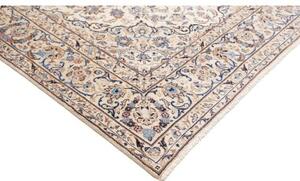 Tappeto Kashan Medaglione Floreale Avorio Blu 200x300 Cm