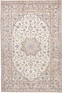 Tappeto Kashan Medaglione Floreale Avorio Blu 200x300 Cm