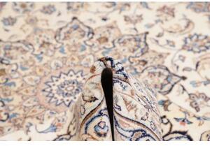 Tappeto Kashan Medaglione Floreale Avorio Blu 200x300 Cm