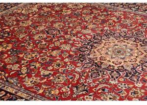 Tappeto Nadjafabad Medaglione Floreale Rosso Blu Scuro 268x390 Cm