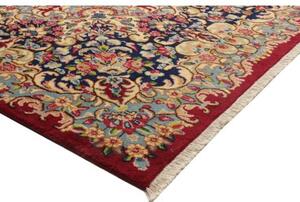 Tappeto Kerman Medaglione Floreale Rosso Blu 306x407 Cm
