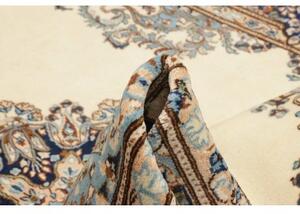 Tappeto Kerman Medaglione Floreale Avorio Blu 225x328 Cm