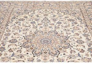 Tappeto Kashan Medaglione Floreale Avorio Blu 200x300 Cm