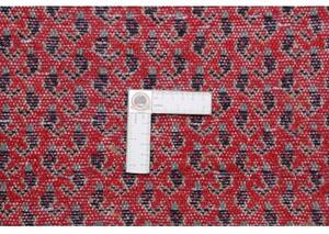 Tappeto Hamadan Stilizzato Rosso Nero Corsia 135x416 Cm