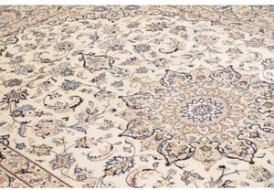 Tappeto Kashan Medaglione Floreale Avorio Blu 200x300 Cm