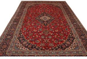 Tappeto Ardakan Medaglione Floreale Rosso Blu Scuro 272x400 Cm