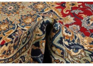 Tappeto Nadjafabad Medaglione Floreale Rosso Blu Scuro 300x390 Cm