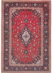 Tappeto Ardakan Medaglione Floreale Rosso Blu Scuro 200x296 Cm