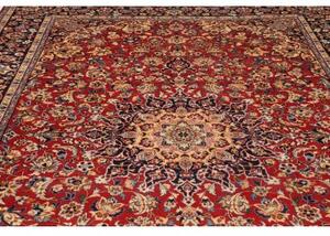 Tappeto Nadjafabad Medaglione Floreale Rosso Blu Scuro 268x390 Cm