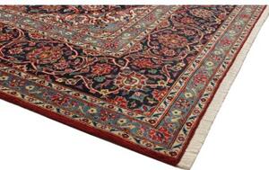 Tappeto Ardakan Medaglione Floreale Rosso Blu Scuro 272x400 Cm