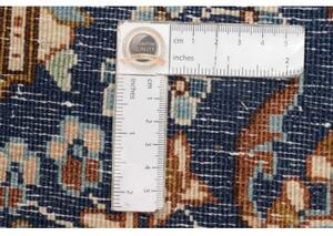 Tappeto Kerman Medaglione Floreale Avorio Blu 225x328 Cm