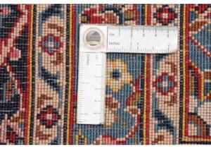 Tappeto Ardakan Medaglione Floreale Rosso Blu Scuro 272x400 Cm