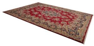 Tappeto Kerman Medaglione Floreale Rosso Blu 306x407 Cm