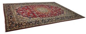 Tappeto Nadjafabad Medaglione Floreale Rosso Blu Scuro 300x390 Cm