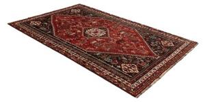 Tappeto Shiraz Stilizzato Rosso Nero 174x274 Cm