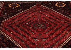 Tappeto Shiraz Stilizzato Rosso Scuro Nero 177x240 Cm