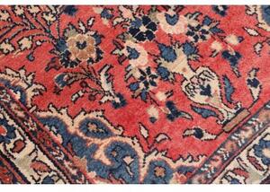 Tappeto Hamadan Stilizzato Rosso Mattone Blu Scuro Corsia 110x418 Cm
