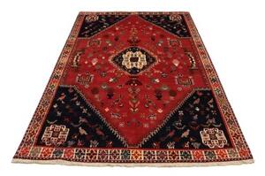 Tappeto Shiraz Stilizzato Rosso Blu Scuro 177x280 Cm