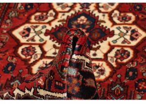 Tappeto Hosseinabad Stilizzato Rosso Ruggine Blu Notte Corsia 137x350 Cm