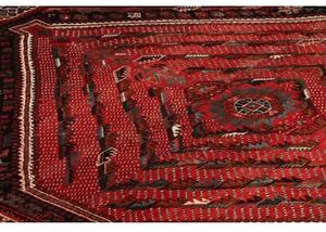 Tappeto Shiraz Stilizzato Rosso Scuro Nero 177x240 Cm
