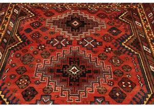 Tappeto Shiraz Geometrico Rosso Mattone Nero 160x250 Cm