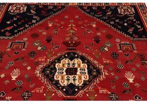 Tappeto Shiraz Stilizzato Rosso Blu Scuro 177x280 Cm