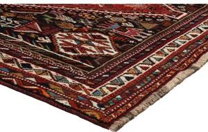 Tappeto Shiraz Stilizzato Rosso Nero 174x274 Cm