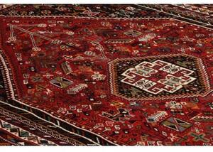 Tappeto Shiraz Stilizzato Rosso Nero 174x274 Cm