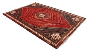 Tappeto Shiraz Stilizzato Rosso Marrone Scuro 180x260 Cm