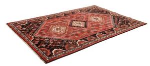 Tappeto Shiraz Stilizzato Rosso Nero 176x270 Cm