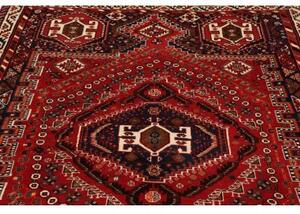 Tappeto Shiraz Geometrico Rosso Blu Scuro 164x270 Cm