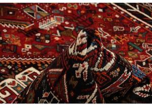 Tappeto Shiraz Stilizzato Rosso Nero 174x274 Cm
