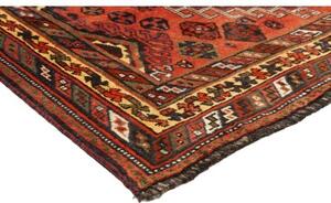 Tappeto Shiraz Geometrico Rosso Mattone Nero 160x250 Cm