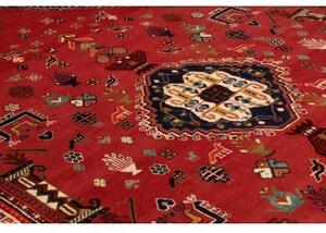 Tappeto Shiraz Stilizzato Rosso Blu Scuro 177x280 Cm