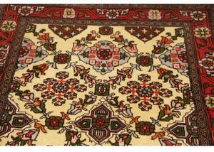 Tappeto Hamadan Stilizzato Avorio Rosso Corsia 100x368 Cm