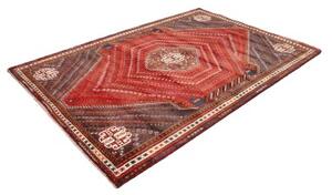 Tappeto Shiraz Stilizzato Rosso Marrone Scuro 180x260 Cm