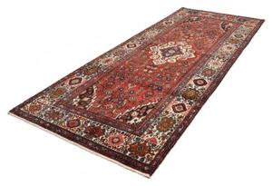 Tappeto Hosseinabad Stilizzato Rosso Ruggine Blu Notte Corsia 137x350 Cm