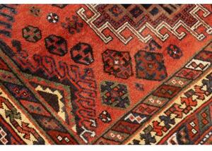 Tappeto Shiraz Geometrico Rosso Mattone Nero 160x250 Cm