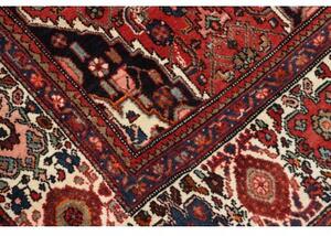 Tappeto Hosseinabad Stilizzato Rosso Ruggine Blu Notte Corsia 137x350 Cm