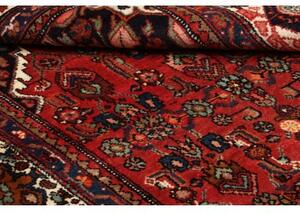 Tappeto Hosseinabad Stilizzato Rosso Ruggine Blu Notte Corsia 137x350 Cm