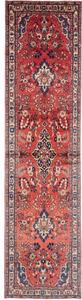 Tappeto Hamadan Stilizzato Rosso Mattone Blu Scuro Corsia 110x418 Cm