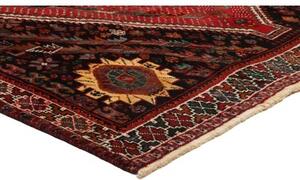 Tappeto Shiraz Stilizzato Rosso Scuro Nero 177x240 Cm