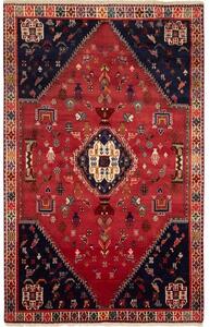Tappeto Shiraz Stilizzato Rosso Blu Scuro 177x280 Cm
