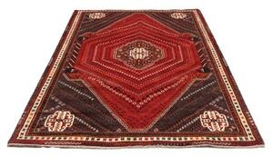 Tappeto Shiraz Stilizzato Rosso Marrone Scuro 180x260 Cm