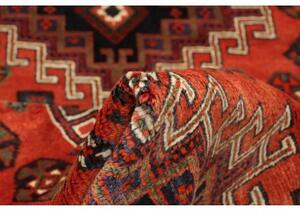 Tappeto Shiraz Geometrico Rosso Mattone Nero 160x250 Cm