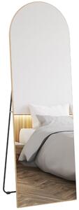 HOMCOM Specchio in figura intera 50 x 150 cm specchio da terra grande specchio da parete senza cornice per soggiorno, tono dorato