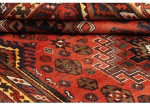 Tappeto Shiraz Geometrico Rosso Mattone Nero 160x250 Cm