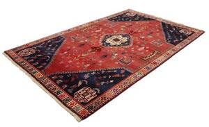 Tappeto Shiraz Stilizzato Rosso Blu Scuro 177x280 Cm